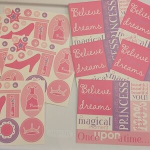 Believe in Your Dreams Pink Princess Sticker Sheet